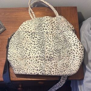 HOBO Cream and Black Patterned Shoulder Bag